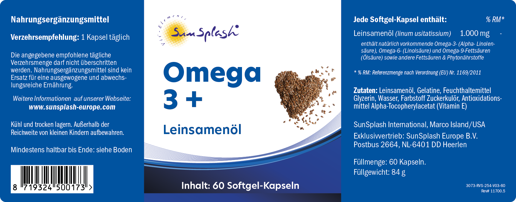 Omega 3 +   (60 Softgel-Kaps.)